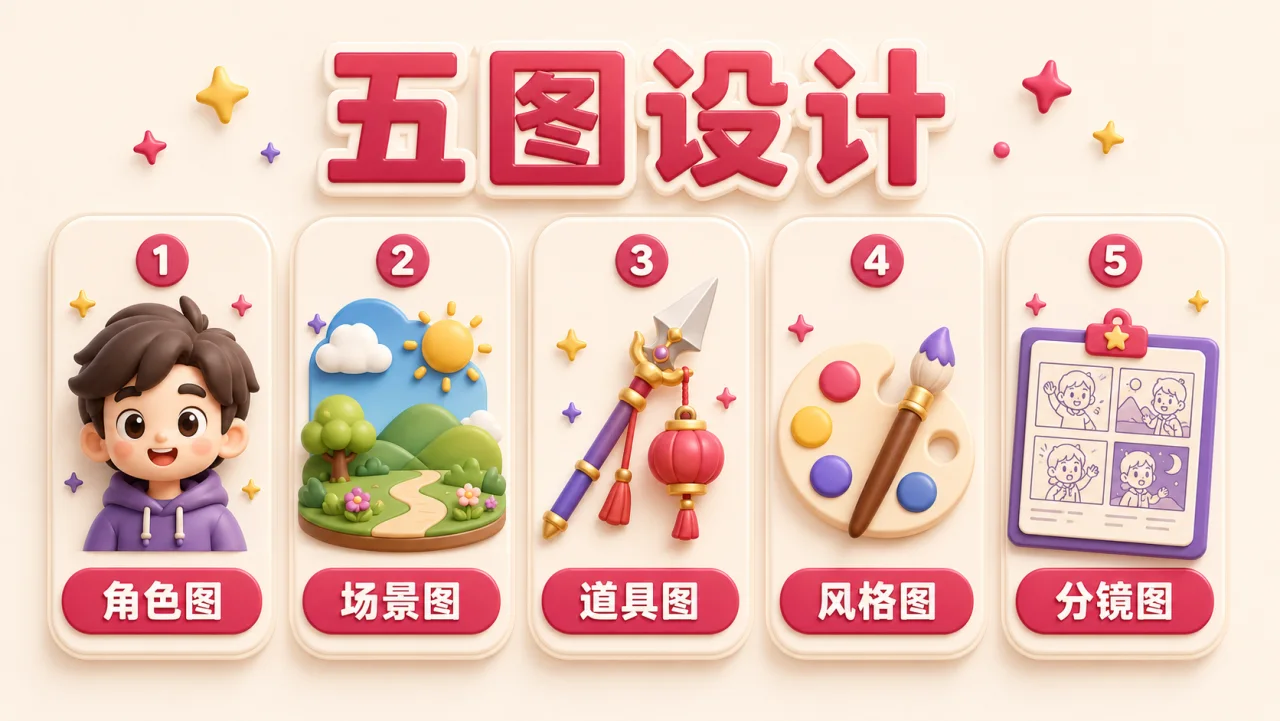 本段 3D 信息图卡
